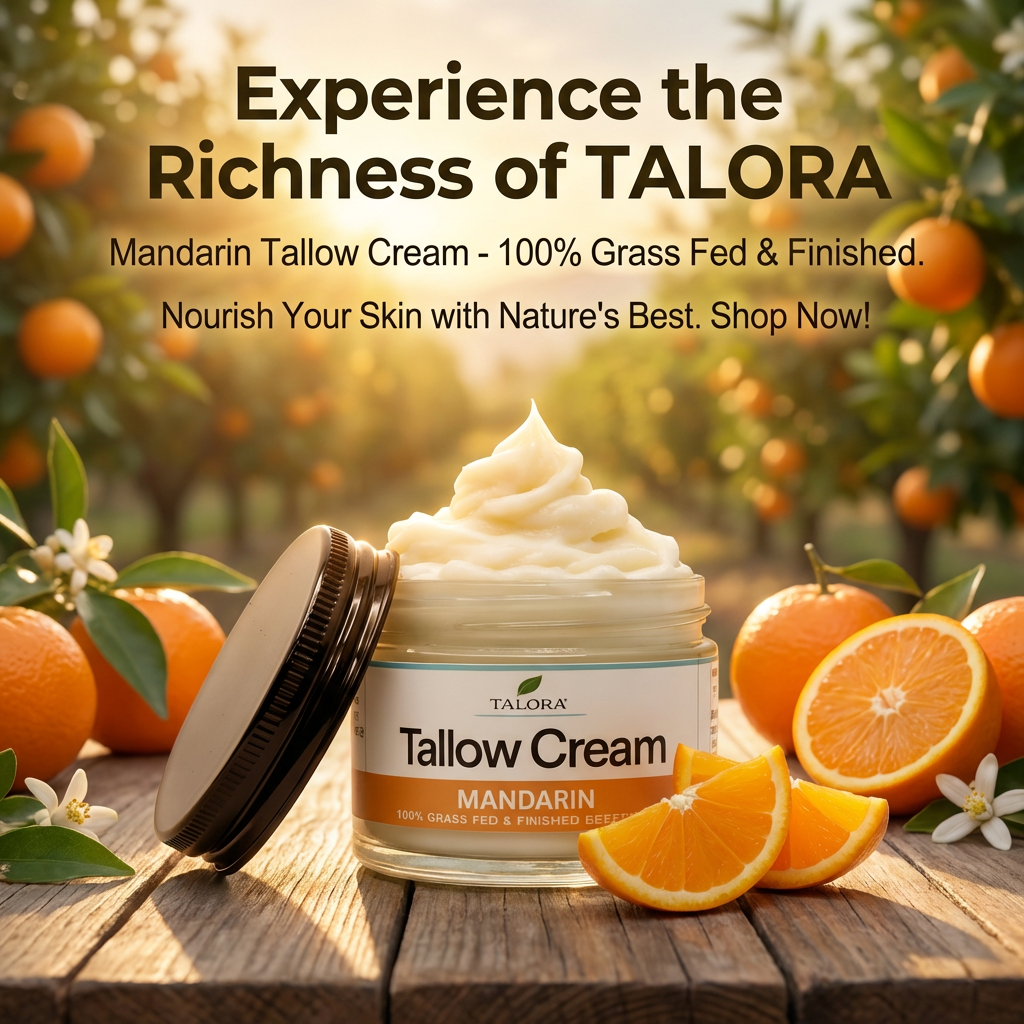 TALORA Tallow Cream: Mandarin (2 oz)
