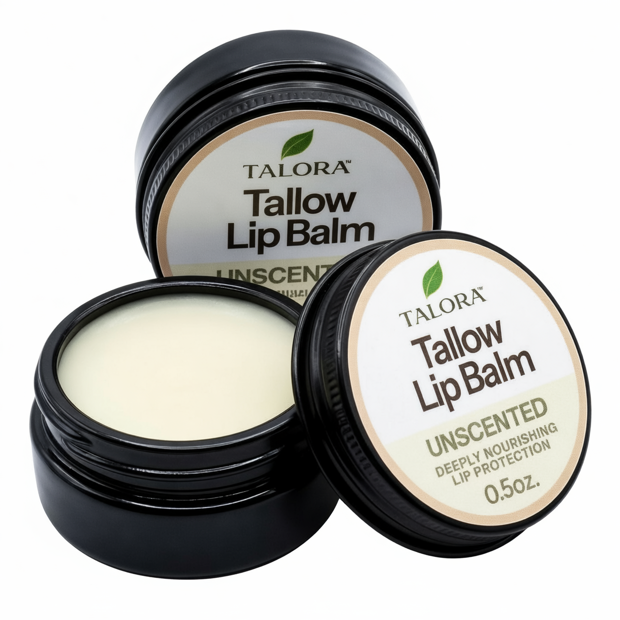 TALORA Tallow Lip Balm: Unscented (0.5oz)
