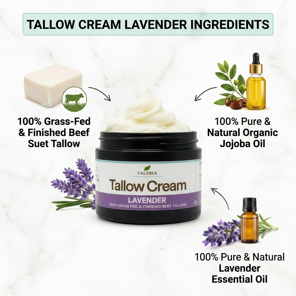 TALORA Tallow Cream: Lavender (2 oz)