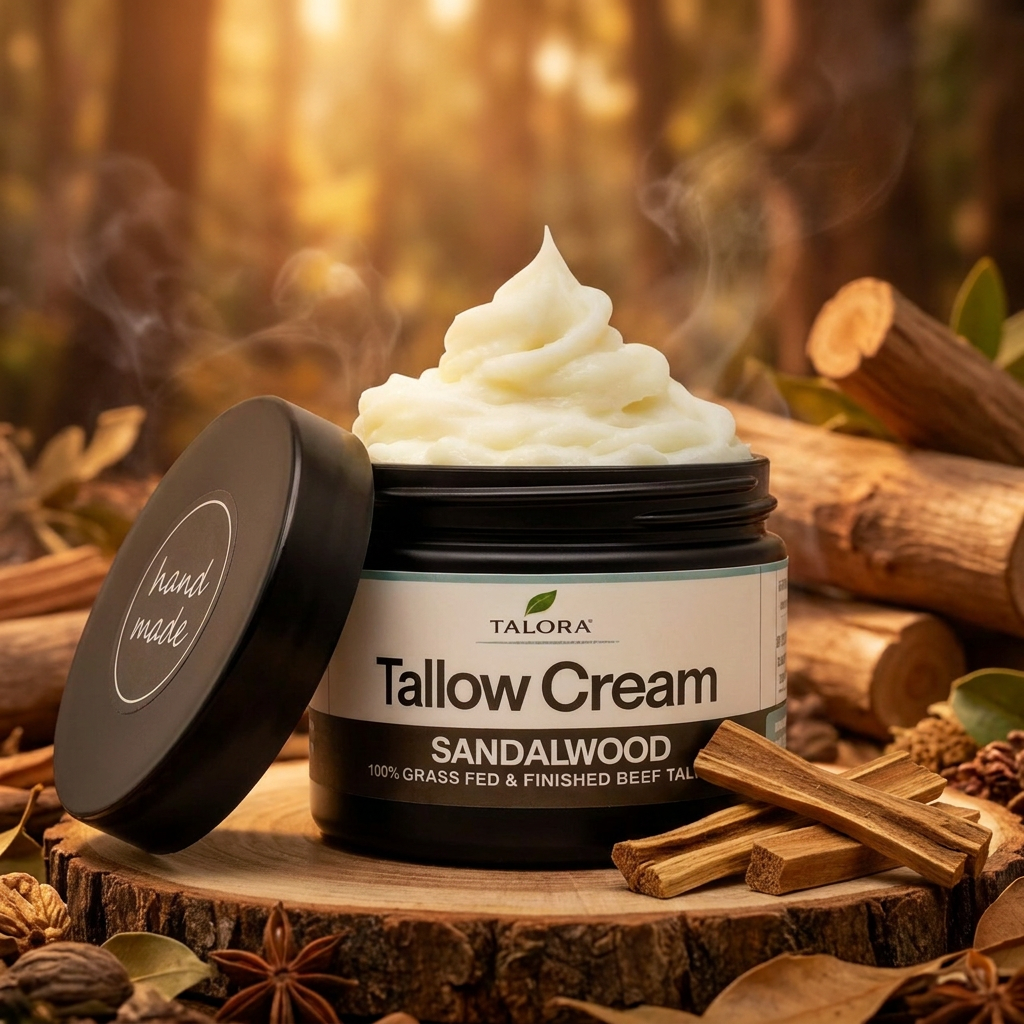 TALORA Tallow Cream: Sandalwood (2 oz)