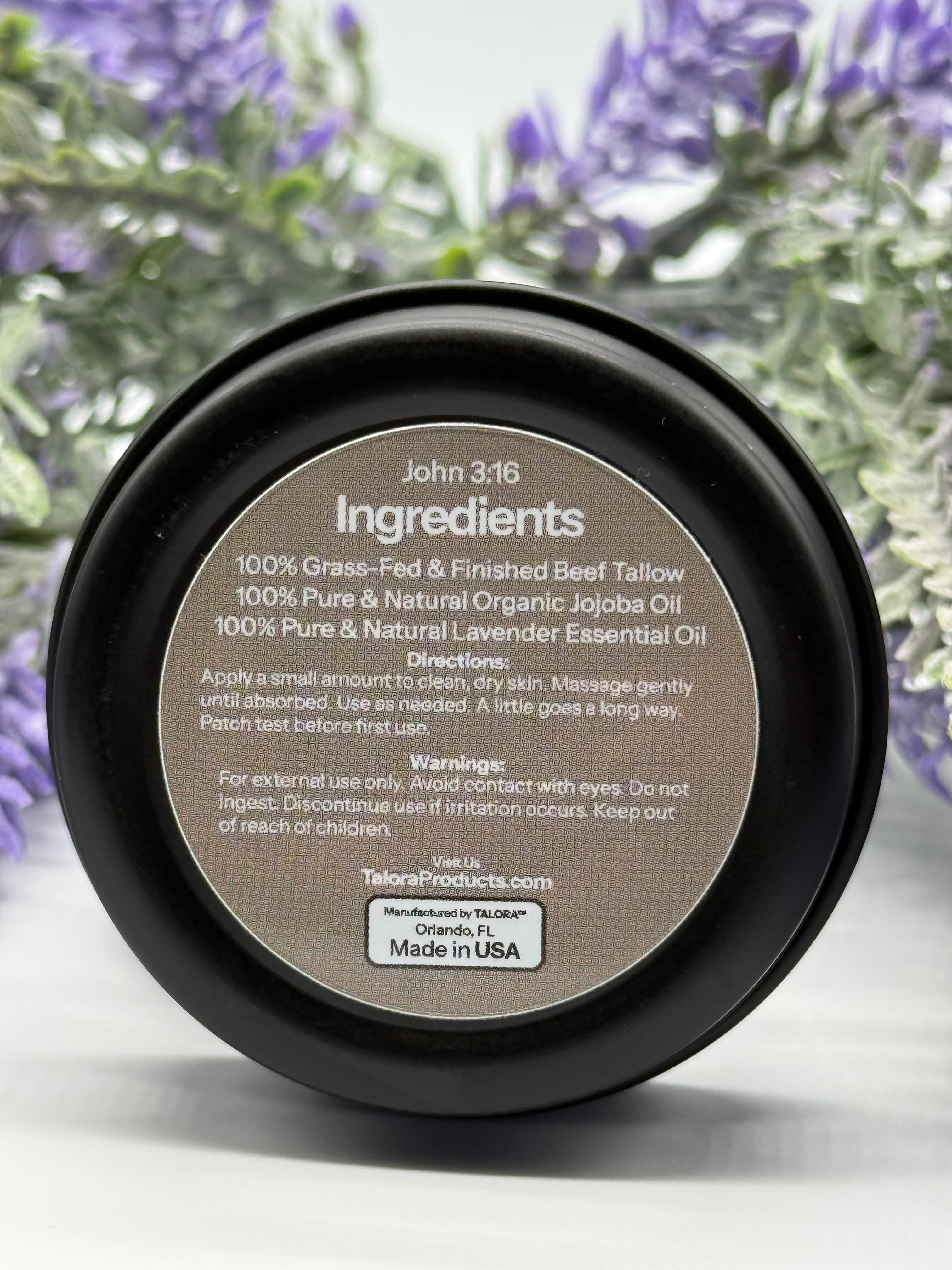 TALORA Tallow Balm: Lavender (1oz)