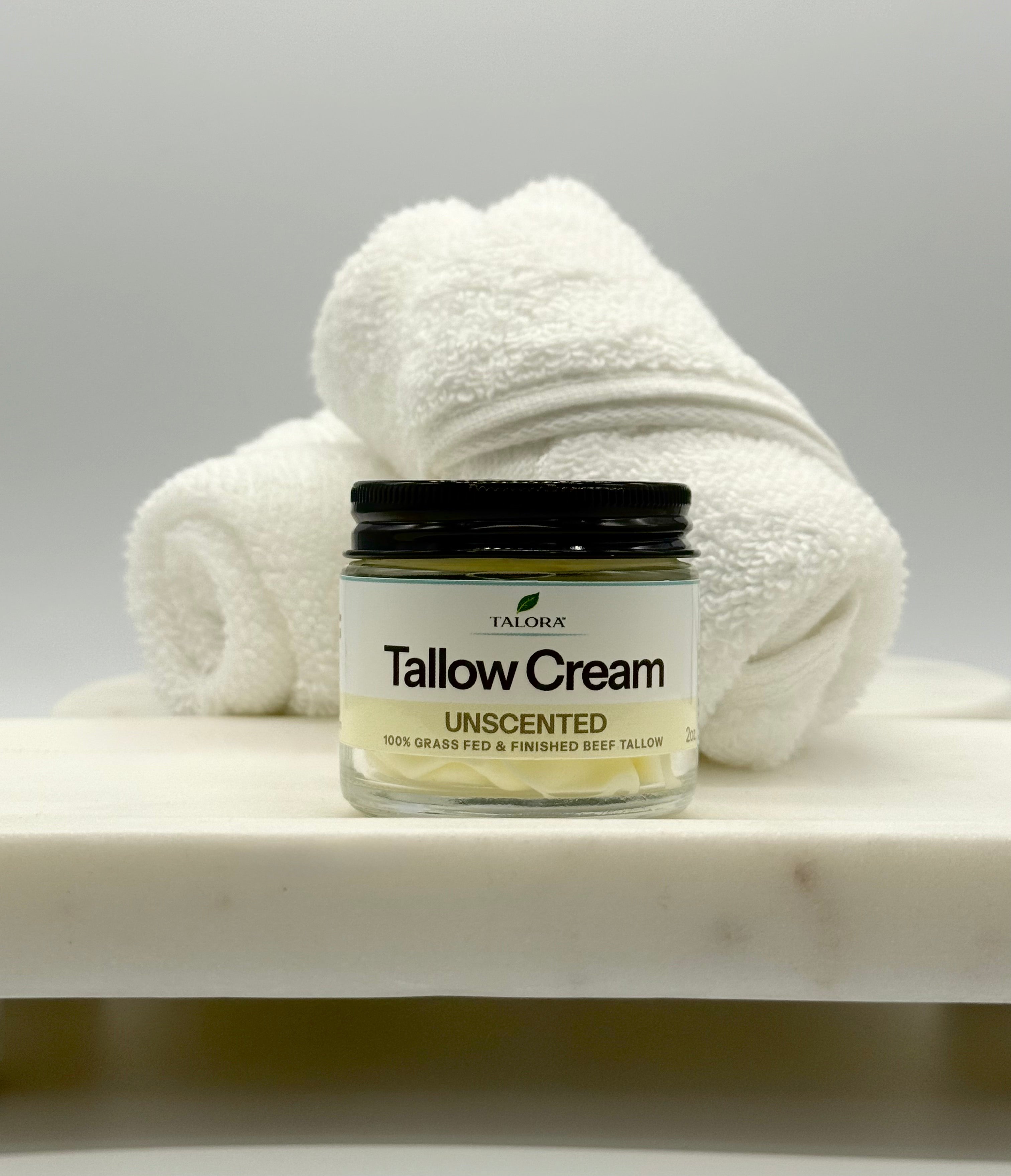 TALORA Tallow Cream: Unscented (2 oz)