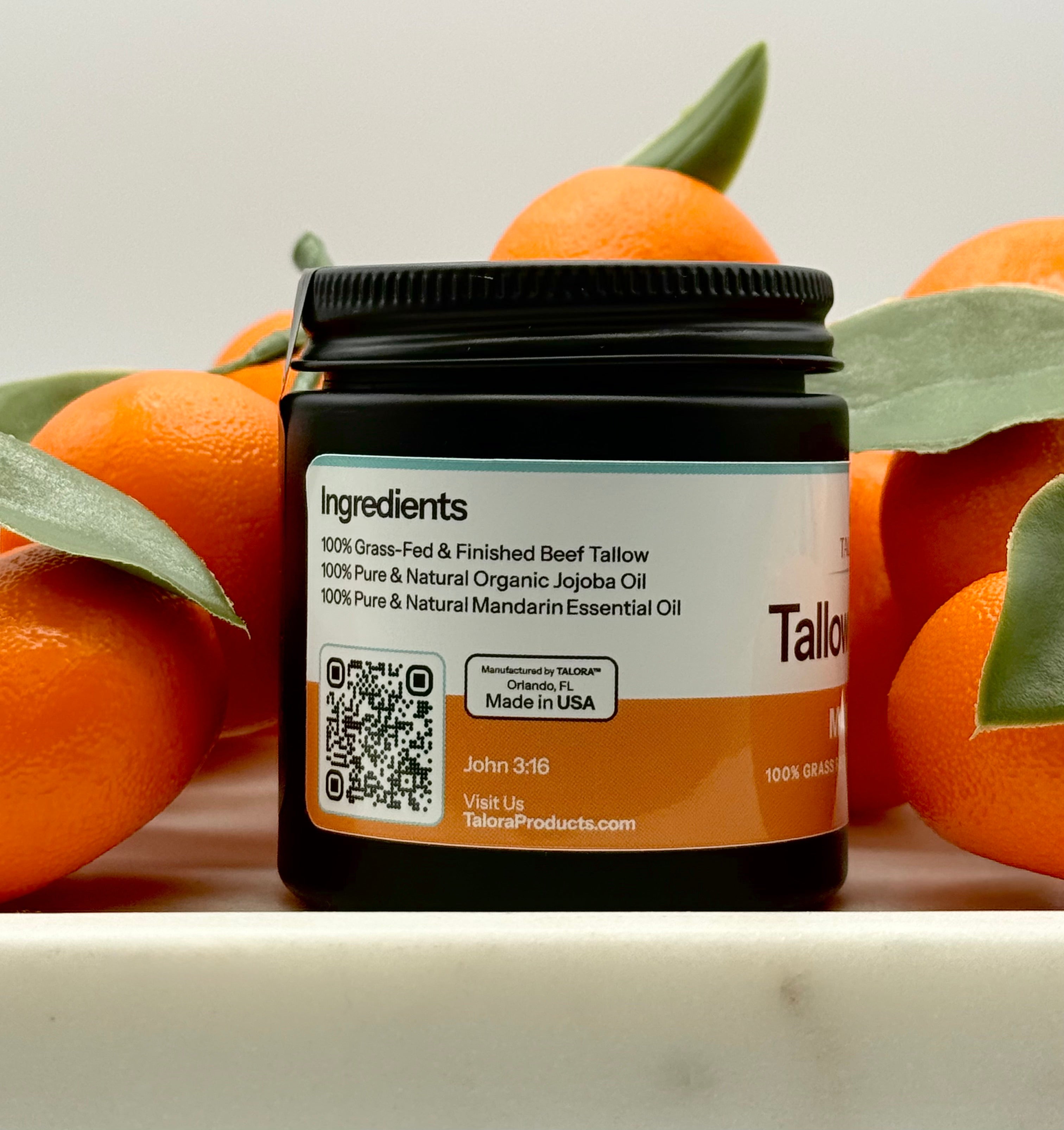 TALORA Tallow Cream: Mandarin (4 oz)