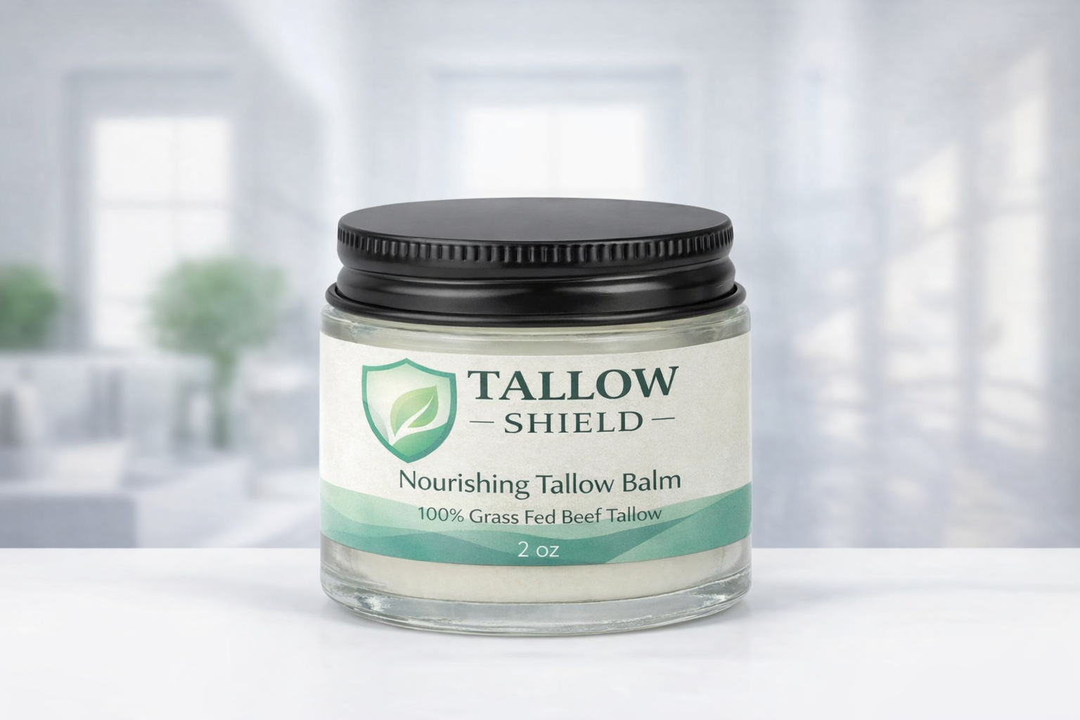 Tallow Shield: Nourishing Tallow Balm (Glass Jar | 2oz)