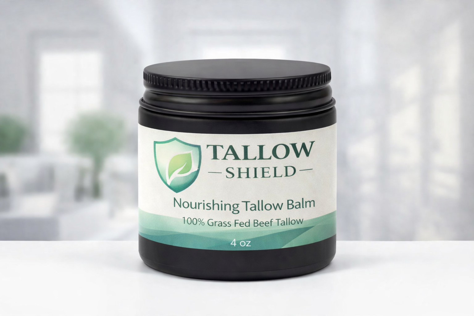 Tallow Shield: Nourishing Tallow Balm (Glass Jar, 4oz)