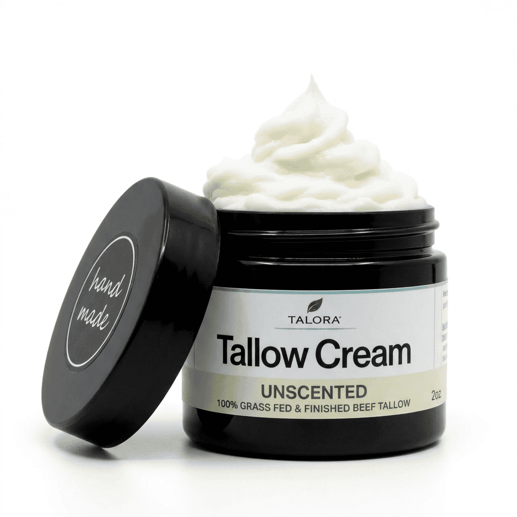 TALORA Tallow Cream – Unscented (2 oz) | Grass-Fed Tallow Moisturizer
