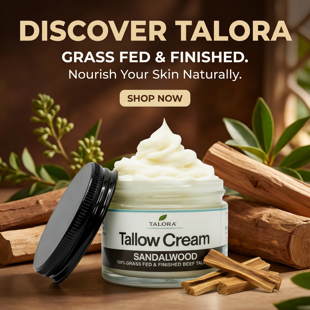 TALORA Tallow Cream: Sandalwood (2 oz)