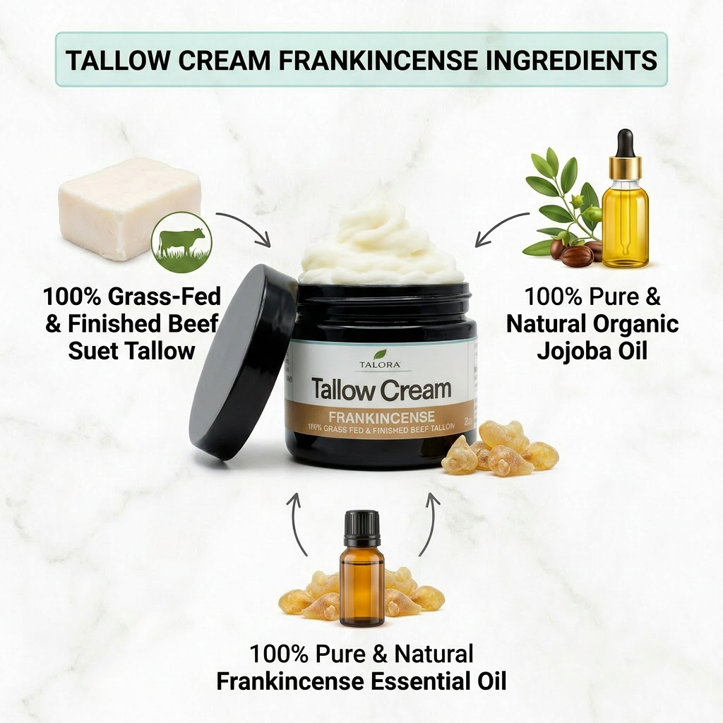 TALORA Tallow Cream: Frankincense (2 oz)