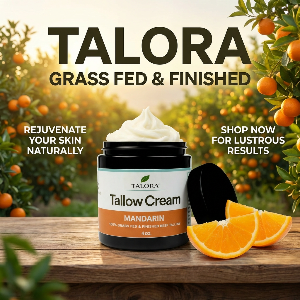 TALORA Tallow Cream: Mandarin (4 oz)