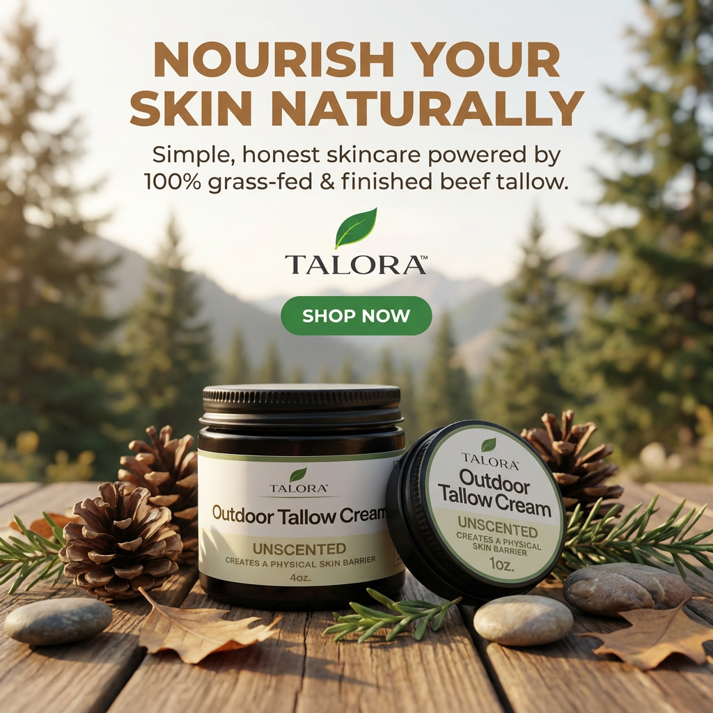 TALORA Outdoor Tallow Cream: Unscented (4 oz)